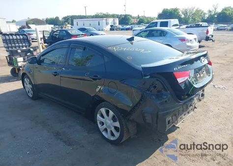 2013 Hyundai Elantra Limited from USA, damaged, VIN KMHDH4AE3DU556826